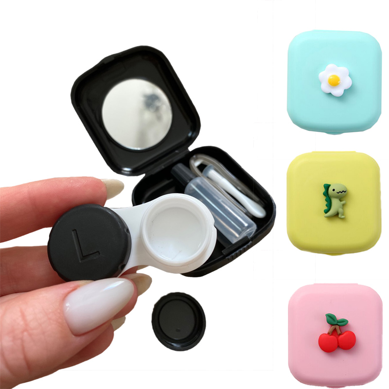Travel Video Accessories - علبة عدسات لاصقة صغيرة بلون جميل