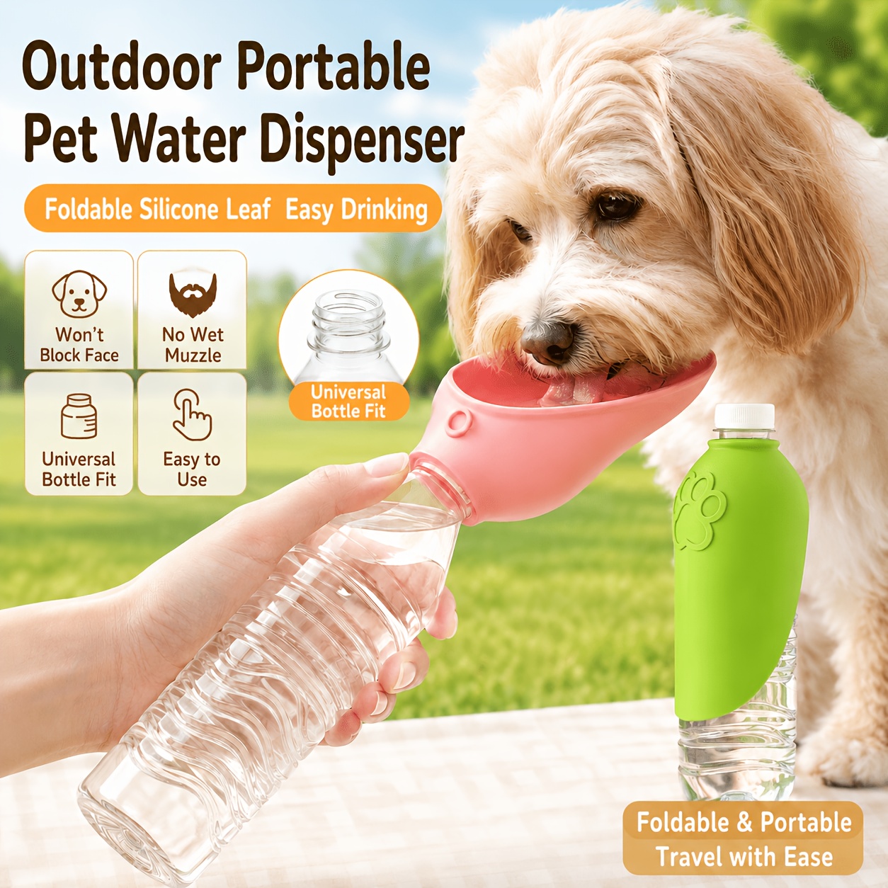 Travel Accessories For Dogs - كوب ماء محمول للكلاب للاستخدام الخارجي،