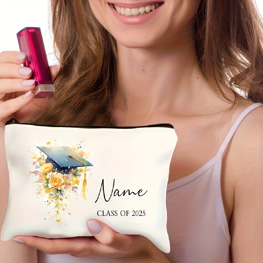 Travel Accessories Gifts For Her - حقيبة مكياج مخصصة من البوليستر بطبعة