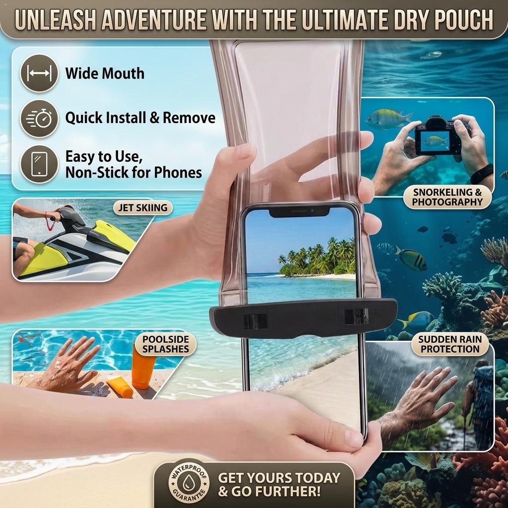 Travel Accessories Bag - حافظة هاتف مقاومة للماء شفافة، حقيبة