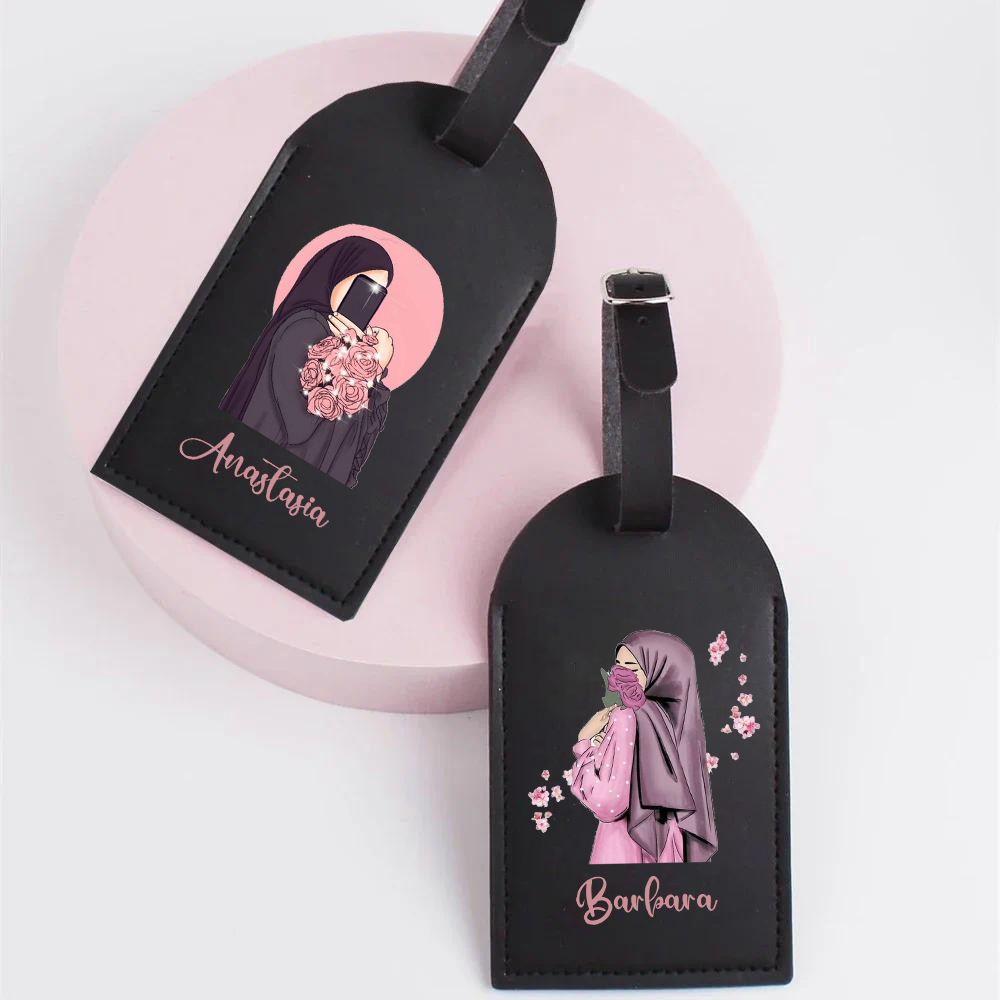 Travel Accessories Gifts For Her - شخصية الحجاب الفتيات مع اسم علامة