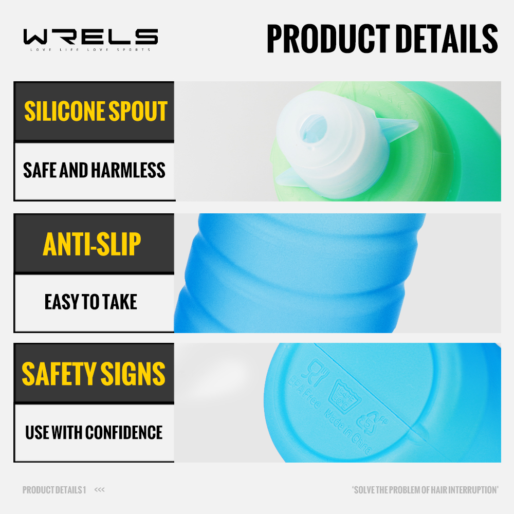 زجاجة مياه رياضية من WRELS خفي - مراجعة Water Bottle Collapsible وسعره