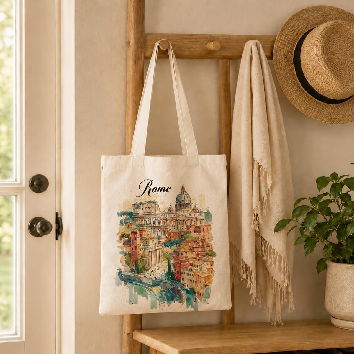 حقيبة حمل قماشية مطبوعة بمناظر - مراجعة Travel Accessories Italy وسعره