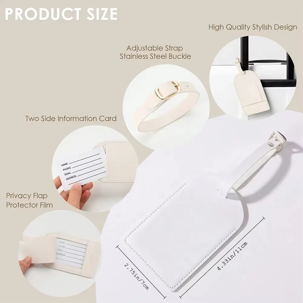 بطاقة أمتعة جلدية مخصصة بالاسم - مراجعة Travel Accessories Gifts For Her وسعره