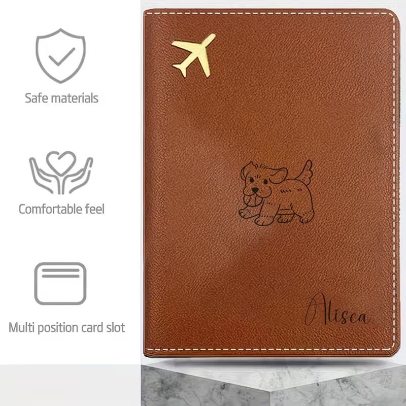 غطاء جواز سفر مخصص بتصميم كلب  - مراجعة Travel Accessories For Dogs وسعره