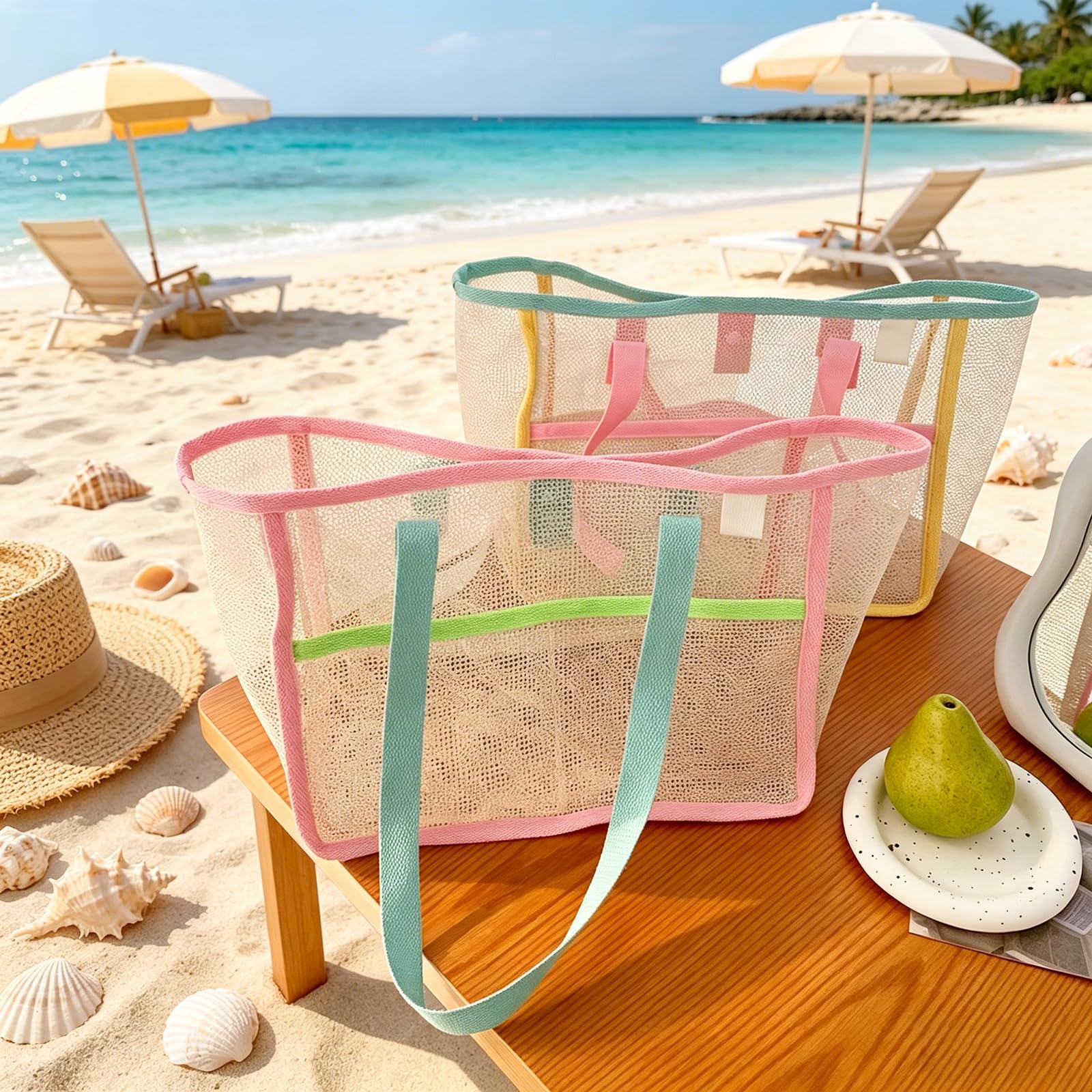 حقائب شاطئ نسائية ملونة قابلة  - مراجعة Travel Accessories Us وسعره