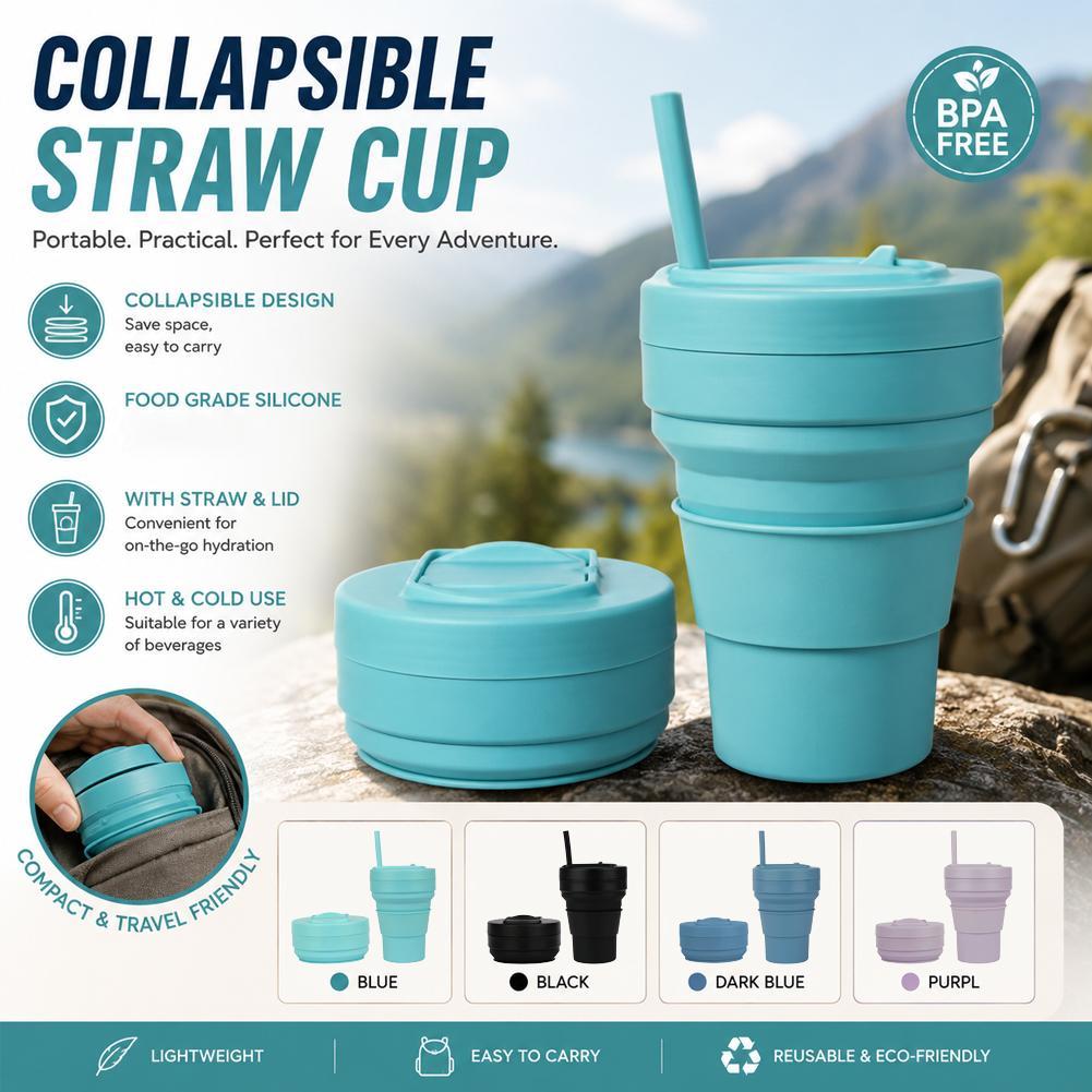 كوب قهوة سيليكون قابل للطي مع  - مراجعة Water Bottle Collapsible وسعره