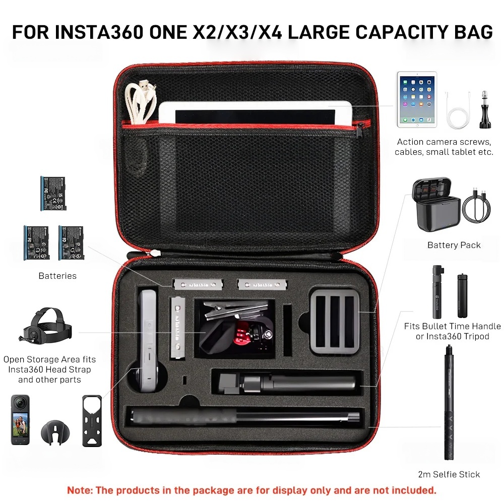 حقيبة لـ Insta360 X5 X4 X3 X2  - مراجعة Travel Video Accessories وسعره