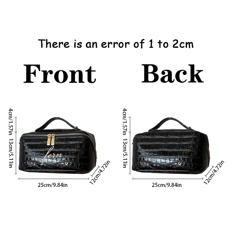 حقيبة مكياج مطرزة بتصميم جلد ا - مراجعة Travel Accessories Gifts For Her وسعره