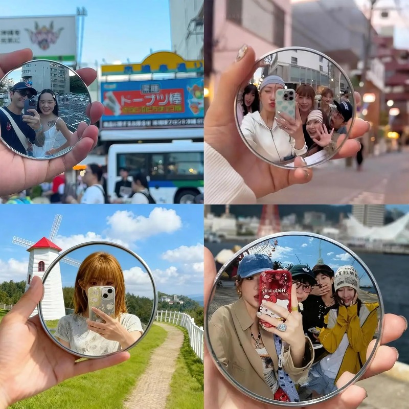 مرآة محدبة محمولة مستديرة للتص - مراجعة Travel Video Accessories وسعره