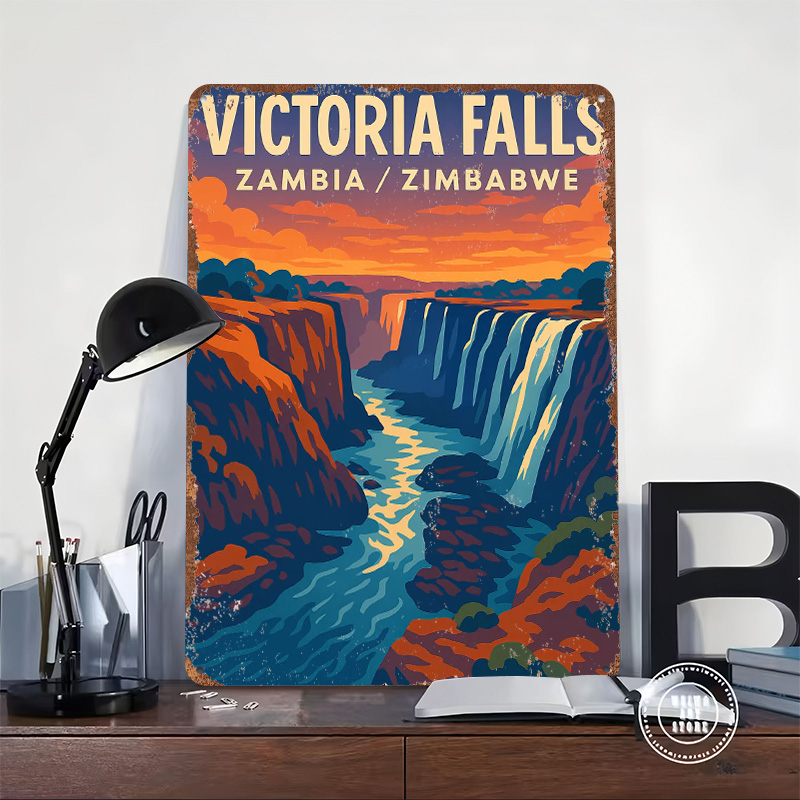 ملصق معدني مخصص لشلالات فيكتور - مراجعة Travel Accessories Victoria وسعره