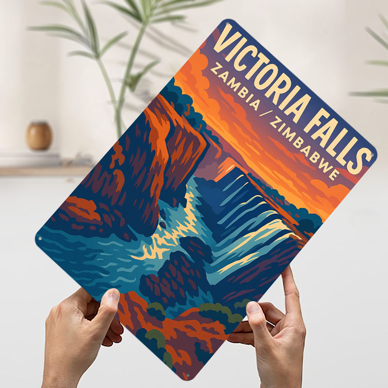 ملصق معدني مخصص لشلالات فيكتور - مراجعة Travel Accessories Victoria وسعره