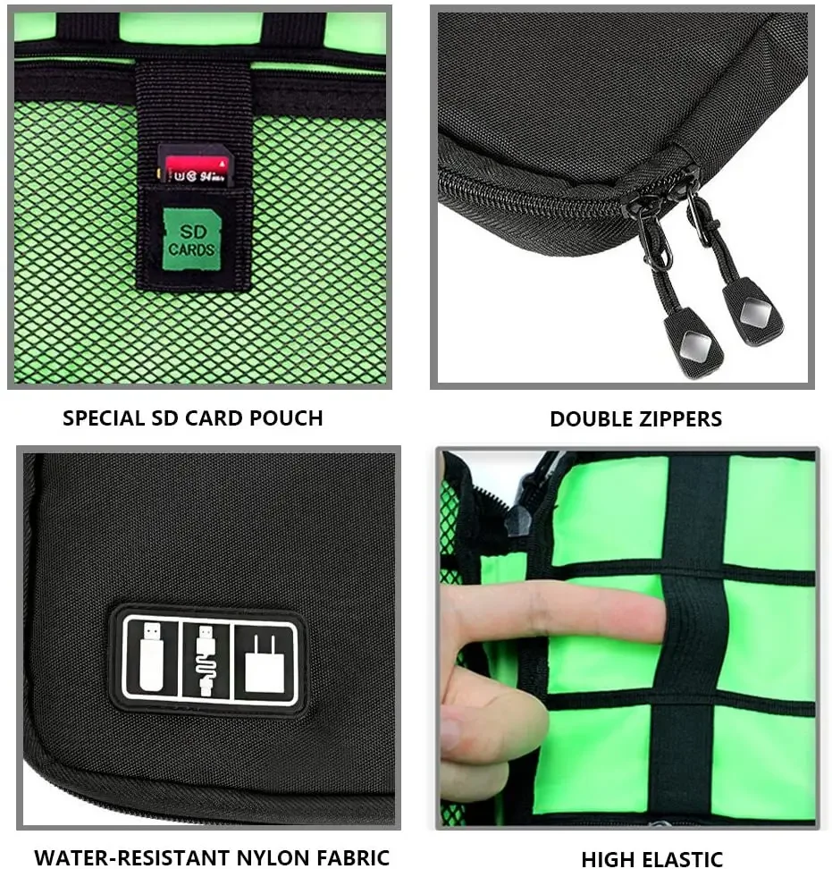 حقيبة تنظيم وتخزين الكابلات، ن - مراجعة Travel Accessories Electronics وسعره