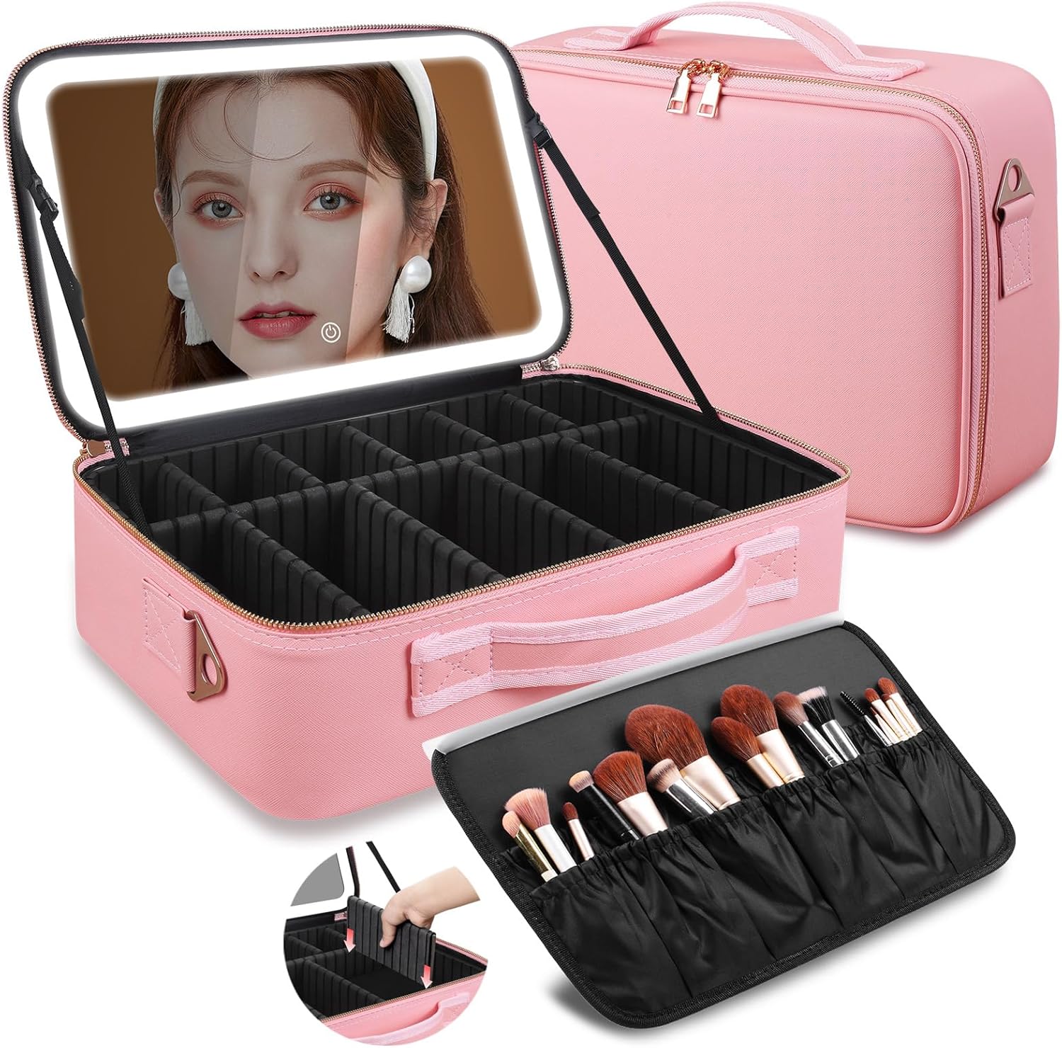 حقيبة مكياج كبيرة السعة 15''×1 - مراجعة Travel Accessories Bag وسعره